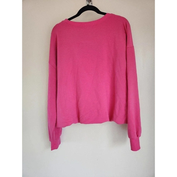 NWT ANTHROPOLOGIE Maeve Twist-Front Sweatshirt Size XL Pink - Picture 7 of 12